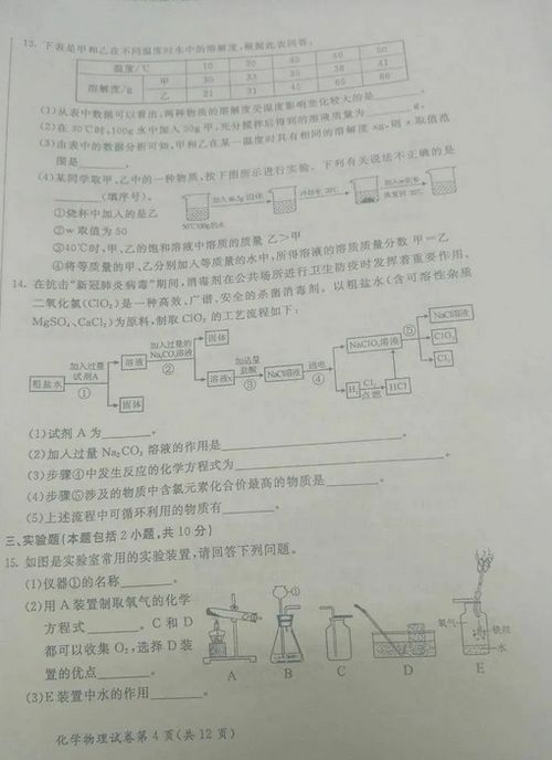 2020年內蒙古呼和浩特中考化學真題解析